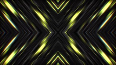 Zarif parıldayan ve titreşen çizgiler içeren döngü dizisi X deseninde parlayan röfleler.