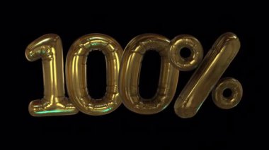 Gömülü alfa ile% 100 bir balon biçimi başlığı.