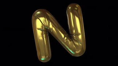 Gömülü alfa ile tam ekran HD balon biçimi harf. 