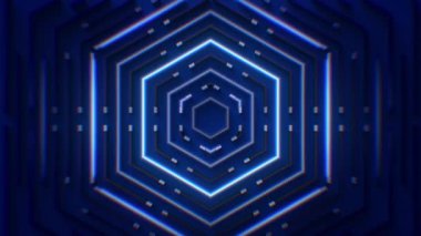 Titreyen ve yanıp sönen neon ışıkların bir döngü ışık dizisi arka planı.