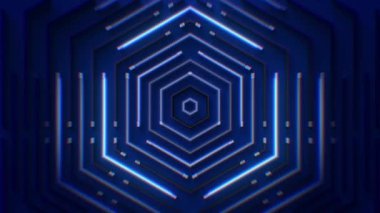 Titreyen ve yanıp sönen neon ışıkların bir döngü ışık dizisi arka planı.