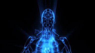 İnsan enerji alanlarını gösteren meditasyon figürü.