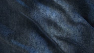 3 boyutlu dalgalı kumaş desenli kot pantolona yaklaş.