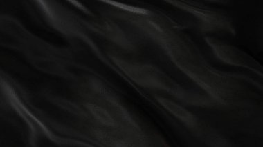 Üç boyutlu dalga efektli siyah deri desenli bir kumaş arka plana yaklaş.