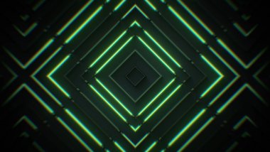 Neon ışıklarının soyut bir arkaplanı.