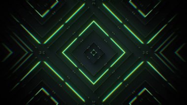 Neon ışıklarının soyut bir arkaplanı.