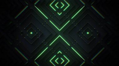 Neon ışıklarının soyut bir arkaplanı.