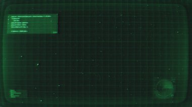 Grafiksel verileri olan dijital bir Bilim- Kurgu tarzı veri ekran ızgarası.