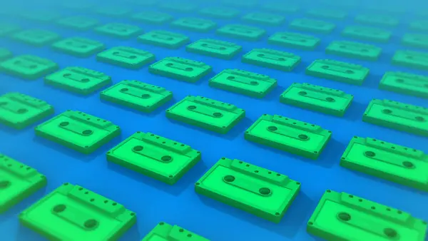 Sonu gelmeyen retro kaset kasetlerinin arka planı.