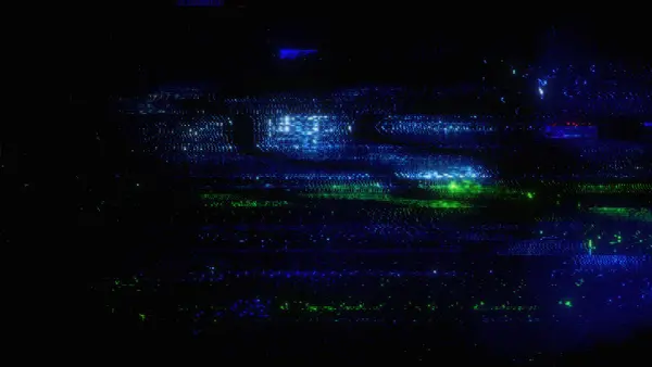 Bir mavi ekran karıştırılmış dijital arıza efekti, dokular, arkaplanlar ve örtüler için kullanışlı.