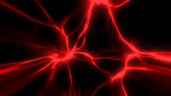 Kırmızının siyah üzerine akan damarlarının soyut bir arka planı.