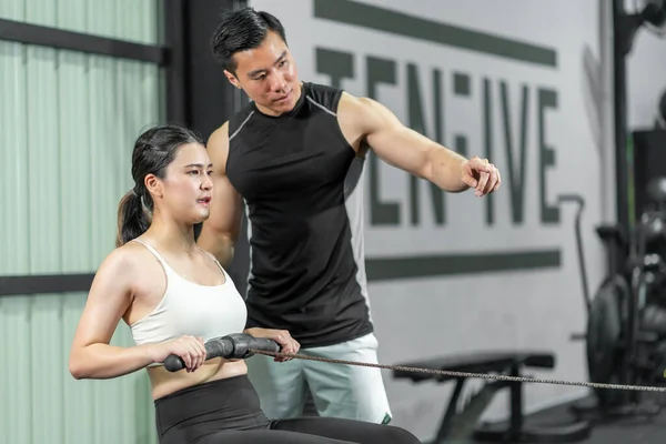 Asian Men Women Have Strong Body Good Health Love Exercise — 스톡 사진