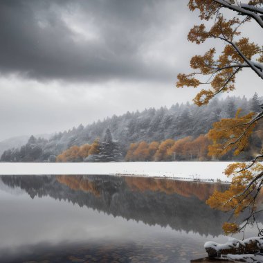 dağlarda sonbahar Gölü