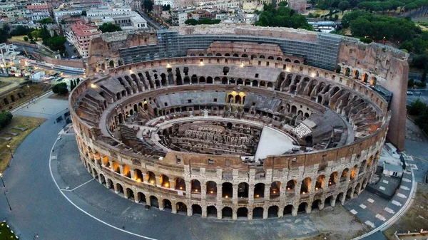 Dronel Photo Kolosszeum Róma Olaszország Európa — Stock Fotó