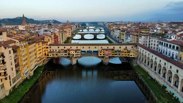 Drone Foto Ponte Vecchio Florence Italy Europa — Fotografia de Stock