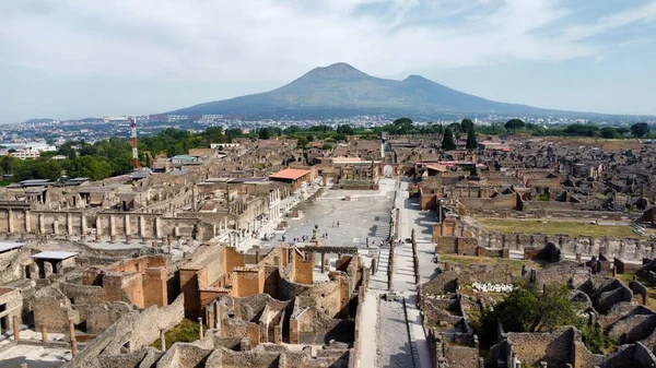 Nsansız Hava Aracı Fotoğrafı Pompei Napoli Talya Avrupa — Stok fotoğraf