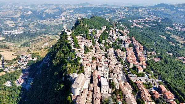 Nsansız Hava Aracı Fotoğrafı San Marino Avrupa — Stok fotoğraf