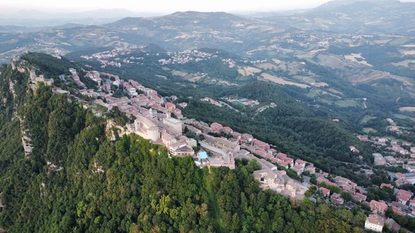 Drone Zdjęcie San Marino Europe — Zdjęcie stockowe