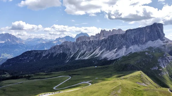 Drohne Photo Giau Pass Passo Giau Dolomiten Italien Europa — Stockfoto