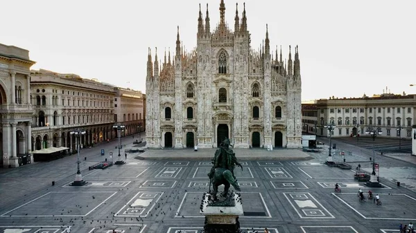 Drón Fénykép Milán Katedrális Duomo Milano Italy Europe — Stock Fotó