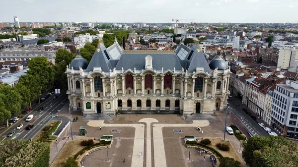 Drone Foto Palais Des Beaux Arts Lille Francia Europe — Foto Stock