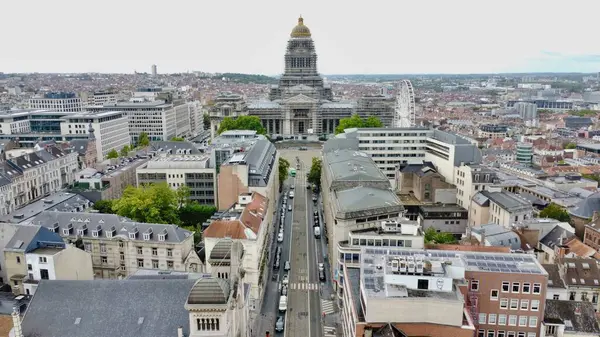 Drone Foto Palacio Justicia Justiepaleis Bruselas Bélgica Europe — Foto de Stock