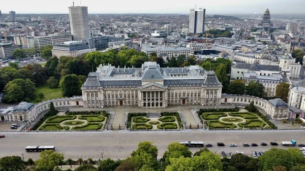 Drone Foto Palacio Bruselas Koninklijk Paleis Van Brussel Bruselas Bélgica — Foto de Stock