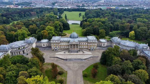 Drone Foto Laeken Castle Bruxelles Belgio Europa — Foto Stock