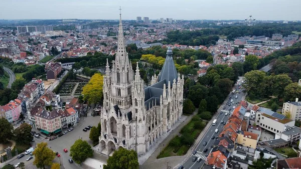 Drone Photo Eglise Notre Dame Laeken Kerk Onze Lieve Vrouw — Photo