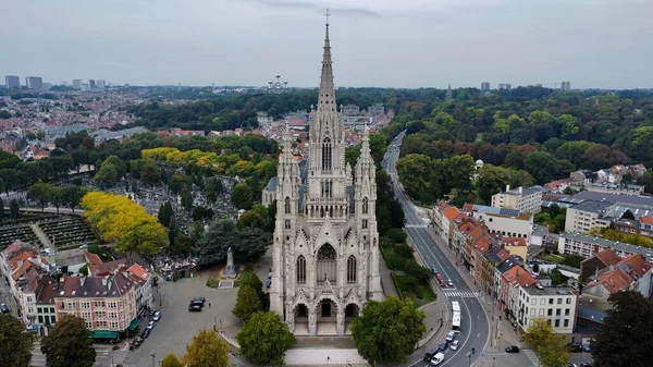Drönare Foto Kyrka Our Lady Laeken Kerk Onze Lieve Vrouw — Stockfoto