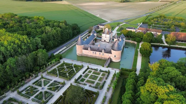 Drohnenfotos Schloss Chamerolles Chateau Chamerolles Frankreich Europa — Stockfoto