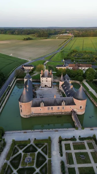 Drohnenfotos Schloss Chamerolles Chateau Chamerolles Frankreich Europa — Stockfoto
