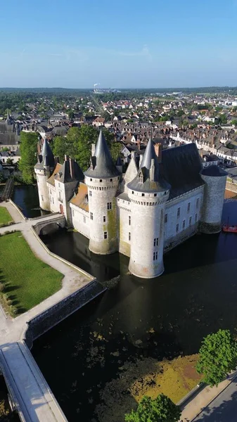 Drone Foto Castello Sully Sur Loire Castello Sully Sur Loire — Foto Stock