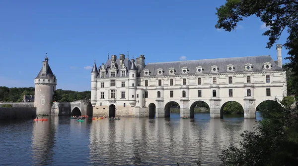 Zamek Chenonceau Francja Zdjęciu Satelitarnym — Zdjęcie stockowe