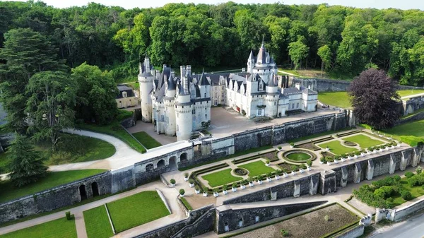 Drone Foto Usse Castelo Chateau Usse França Europa — Fotografia de Stock