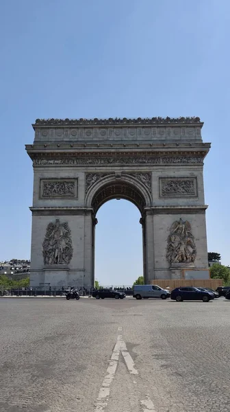 Foto Lengkungan Kemenangan Arc Triomphe Paris Prancis Eropa — Stok Foto