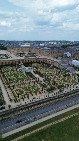 Drone Photo Versailles Palace Chateau Versailles France Europe — Stock Photo, Image