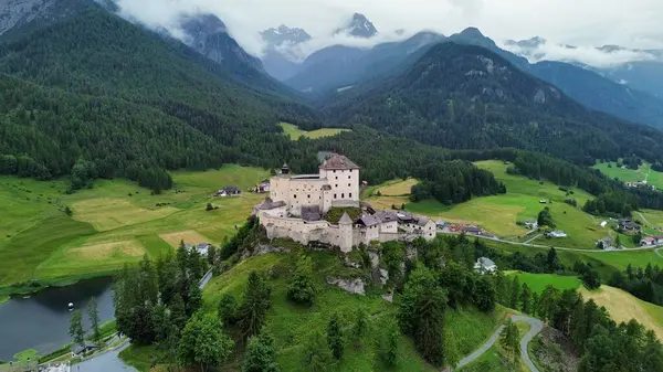 Drone Photo Château Tarasp Schloss Tarasp Suisse Europe — Photo