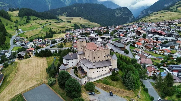 Drone Photo Naudersberg Castle Schloss Naudersberg Austria — Stock Photo, Image