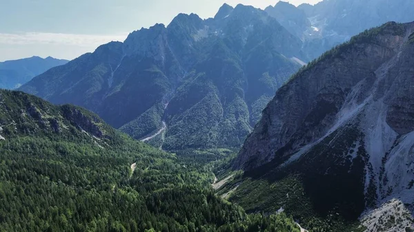 Drohnenblick Vrsic Pass Slowenien — Stockfoto