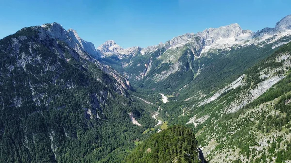 Drone fotoğraf vrsic pass slovenia europe