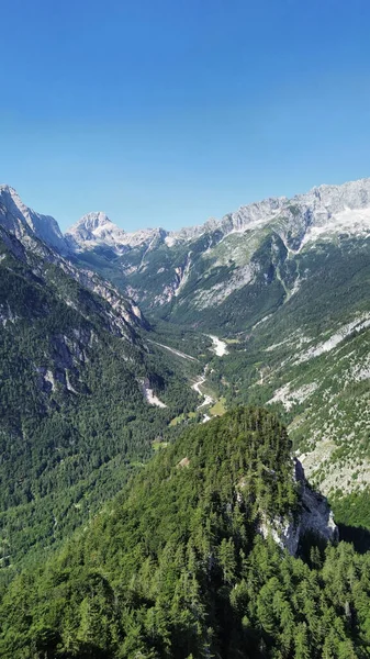 Drone Foto Vrsic Pass Slovenia Europe — Foto Stock