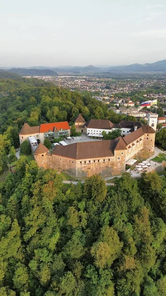 Drone Foto Castello Lubiana Lubiana Grad Lubiana Slovenia Europa — Foto Stock
