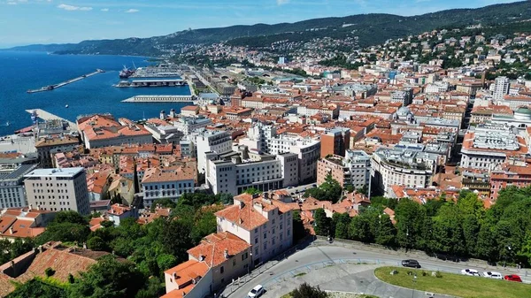 Drone Foto Trieste Itália Europa — Fotografia de Stock