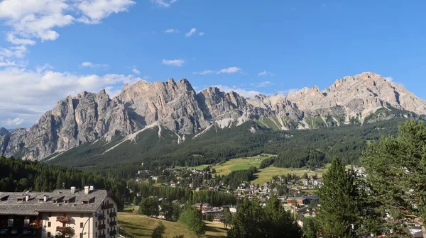 Drone Photo Cortina Ampezzo Dolomites Italy Europe — Stockfoto