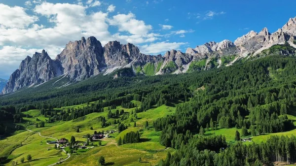 Drone Foto Cortina Ampezzo Dolomieten Italië Europa — Stockfoto