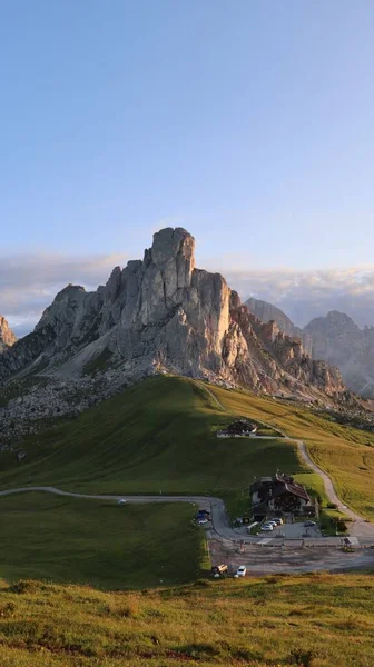 Drone Foto Giau Pass Passo Giau Dolomites Italyan Europe — Stok fotoğraf