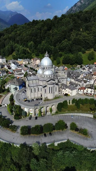 Dron Zdjęcie Sanktuarium Naszej Pani Krwi Santuario Della Madonna Del — Zdjęcie stockowe