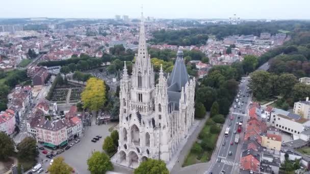 Drone Video Eglise Notre Dame Laeken Kerk Onze Lieve Vrouw — Video