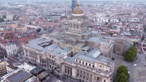 Drone Video Palais Justice Justitiepaleis Bruxelles Belgique Europe — Video